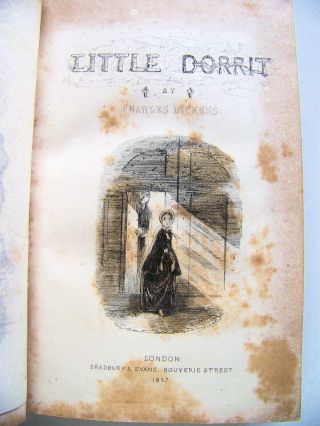 1857 U.  K.  Edition LITTLE DORRIT By CHARLES DICKENS Illustrated By H.  K.  BROWNE 3