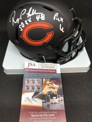 Reggie Phillips 1985 Sb Xx Champs Chicago Bears Signed Eclipse Mini Helmet Jsa