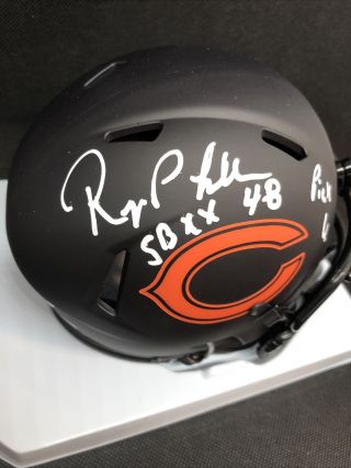 Reggie Phillips 1985 SB XX Champs Chicago Bears Signed Eclipse Mini Helmet JSA 2