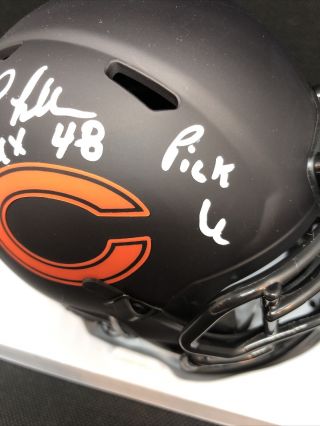 Reggie Phillips 1985 SB XX Champs Chicago Bears Signed Eclipse Mini Helmet JSA 3