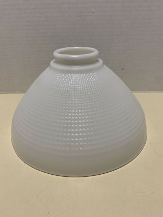 Vintage Milk Glass Basket Weave Pattern Floor Lamp Globe Torchiere Replacement