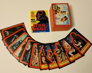 1977 Vintage Topps Star Wars Cards Complete Red Series 2,  All Stickers,  Wrapper