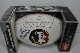 Bobby Bowden Autograph Signed Florida State Seminoles Rawlings Football White