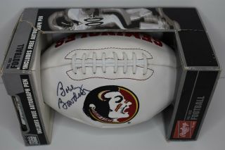 Bobby Bowden Autograph Signed Florida State Seminoles Rawlings Football White 2