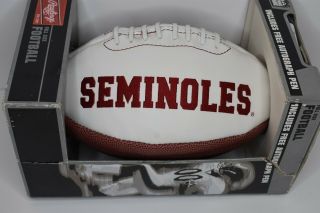 Bobby Bowden Autograph Signed Florida State Seminoles Rawlings Football White 3