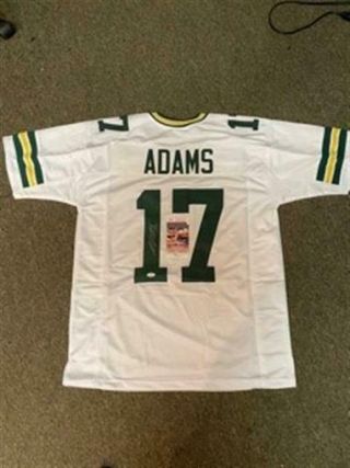Davante Adams Signed Auto Green Bay Packers White Jersey Xl Jsa Autographed