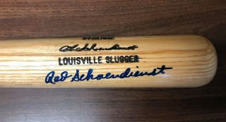 Red Schoendienst Signed Autographed Louisville Slugger Bat Braves Cardinals