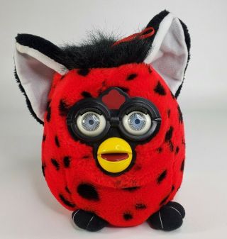 Vtg Furby Stuffed Toy 1999 Red/black Lady Bug 9 " Plush Nanco Tiger Electronics