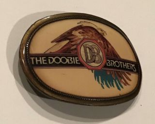 Vintage & Rare Glossy 1976 Pacifica Mfg Doobie Brothers Belt Buckle - 1st Run 3