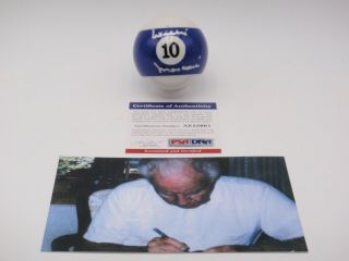 Willie Mosconi Signed Psa/dna Certified Autographed 10 Billiard Pool Ball