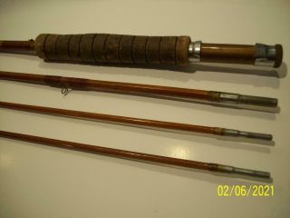 Antique SOUTH BEND 59 - 9 ' Vtg BAMBOO FLY FISHING ROD 2