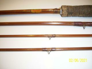 Antique SOUTH BEND 59 - 9 ' Vtg BAMBOO FLY FISHING ROD 3
