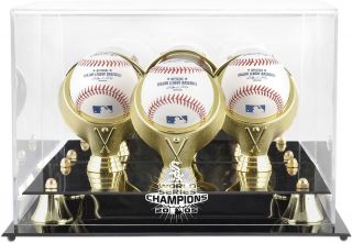 Mlb White Sox 2005 World Series Champs Golden Classic Baseball Logo Display Case