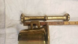 Heavy Antique Solid Brass Vintage Mortar & Pestle Vintage