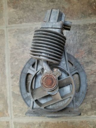 Vintage Air Compressor Pump Flywheel Pulley - Mills Novelty Chicago Spins Freely