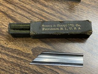 Vintage Brown & Sharpe Toolmakers’ Knife - Edge Straight Edge No.  530 3 - 1/4” W Box