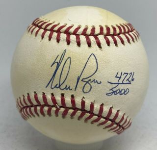 Nolan Ryan Single Signed Baseball Auto 4726/5000 Jsa Mets Rangers Astros Hof