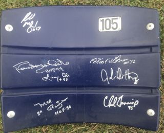 Dallas Cowboys Texas Stadium Autographed Seatback Seat Back Signed By 9 Incl Hof