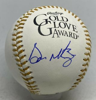 Don Mattingly Single Signed Gold Glove Award Baseball Auto Jsa Yankees