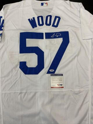 Alex Wood Signed Los Angeles Dodgers Jersey Psa Dna