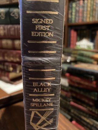 Franklin Library: Signed: Mickey Spillane: Black Alley: Mike Hammer Detective