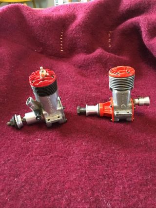 Vintage Mccoy 35 And 29 Red Head Rc Model Airplane Car Engine Motor