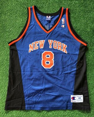 Vintage Champion 90s Nba York Knicks Jersey Sprewell Men’s 48
