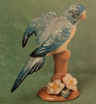 Vintage Duncan Ceramic Mold Dm - 385b Parakeet W/stand