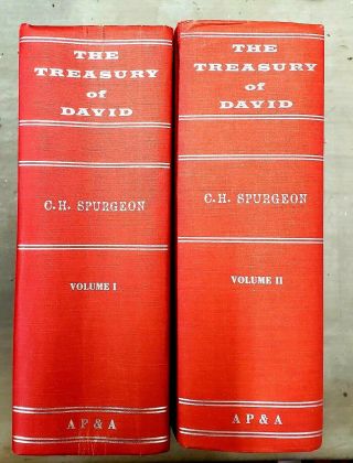 Treasury Of David 2 Vols Complete Unabridged Charles Spurgeon The Psalms