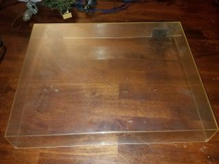 Vintage Jvc L - F41 Automatic Direct Drive Turntable Dust Cover With Hinges
