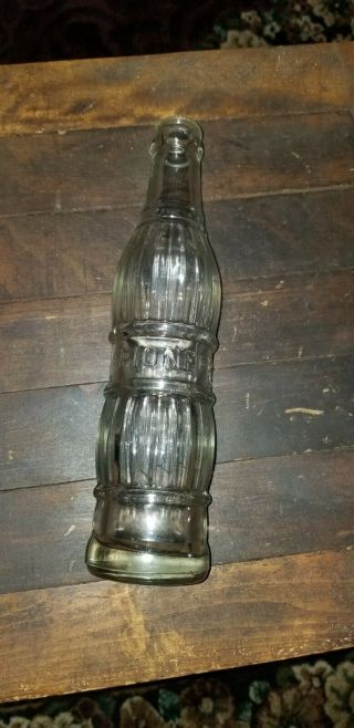 Vintage 9 " High Pioneer Bottling Wks.  Soda Bottle Gary,  Ind.  Cap.  7 Fl.  Oz.