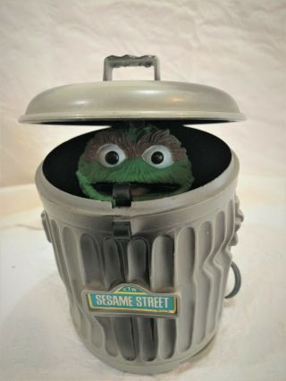 Vintage Sesame Street Oscar The Grouch Trash Can Am Radio