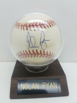 Nolan Ryan Autographed Baseball Official Ball American League Mlb
