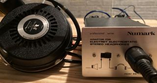Numark Vintage Professional Series Model Es - 701 Electrostatic Stereo Headphones