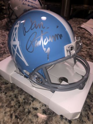 Signed Dan Pastorini 1975 Pro Bowl Inscribed Houston Oilers Tb Mini Helmet