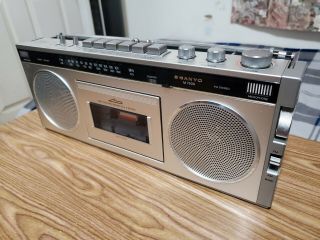 Vintage Sanyo M7500 Retro Mini Boombox Stereo Radio Cassette Player,  Parts,  Repair