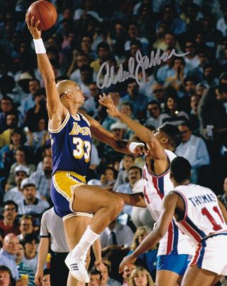 Kareem Abdul - Jabbar Signed 8x10 Photo Autograph Los Angeles Lakers