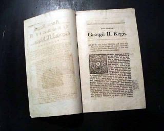 18th century 1747 ACT OF PARLIAMENT King George II Era London England Document 2