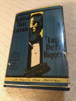Photoplay Charlie Chan Behind That Curtain W/orig Dust Jkt By Earl Derr Biggers