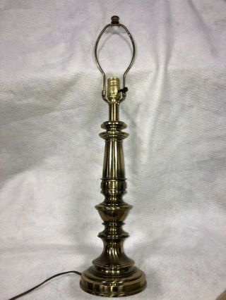 Vintage Mid Century Stiffel Solid Brass Traditional Trophy Design Table Lamp