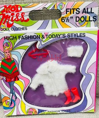 Dawn Pippa Vintage Clone Doll Fashion Only - Mod Miss Fashion Coat Set