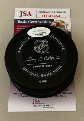 Oliver Ekman - Larsson signed Arizona Coyotes Official Game Puck autographed JSA 2