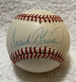 Frank Robinson Signed Autographed Vintage Oal Baseball Baltimore Orioles Reds