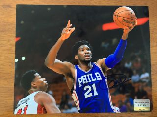 Joel Embiid Hand Signed 8x10 Photo Autographed Philadelphia 76ers