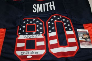 Rod Smith Autographed Signed Denver Broncos Usa Custom Jersey Jsa 1 2x Sb Champ