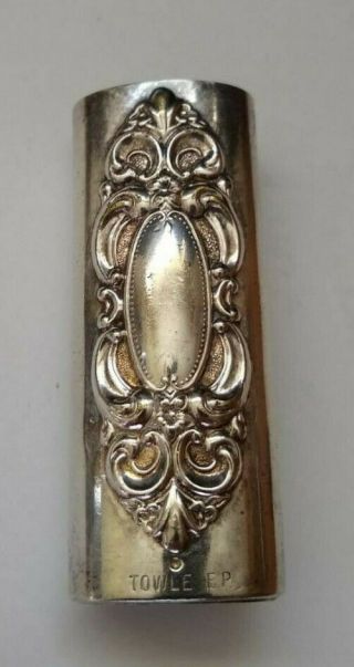 Vintage Towle Ep Silver Plate Lighter Cover Case Sleeve -