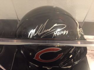 Mike Singletary Signed Mini Helmet Chicago Bears Hof 1998 Jsa