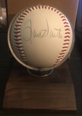 Ron Santo Chicago Cubs Autographed Signed Baseball - Cubs Promo Ball - Case