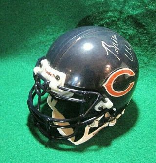 Brian Urlacher Signed Chicago Bears Riddell Mini Helmet With,  Hof