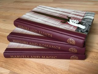 Folio Society Three Volume Book Set - British Myths And Legends Hardback